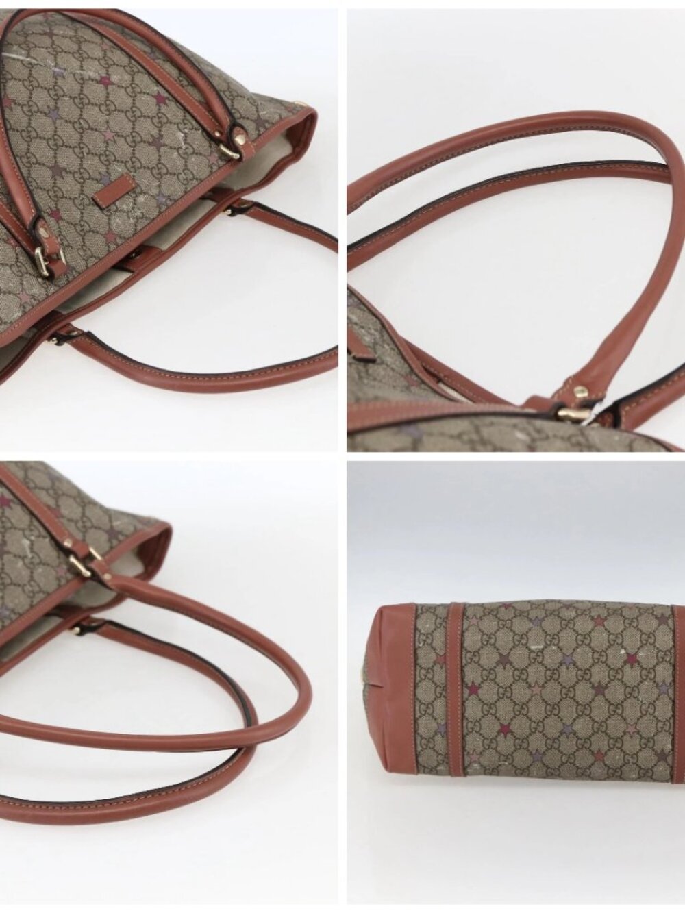 GUCCI GG Supreme Tote Bag PVC Beige Gold - Picture 16 of 16